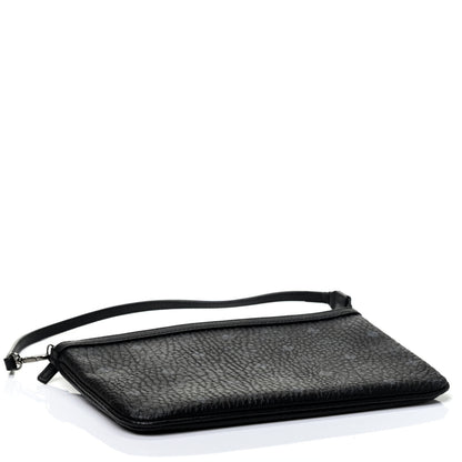 MCM Visetos Anya Shopper Tote Pouch Black 3 of 4