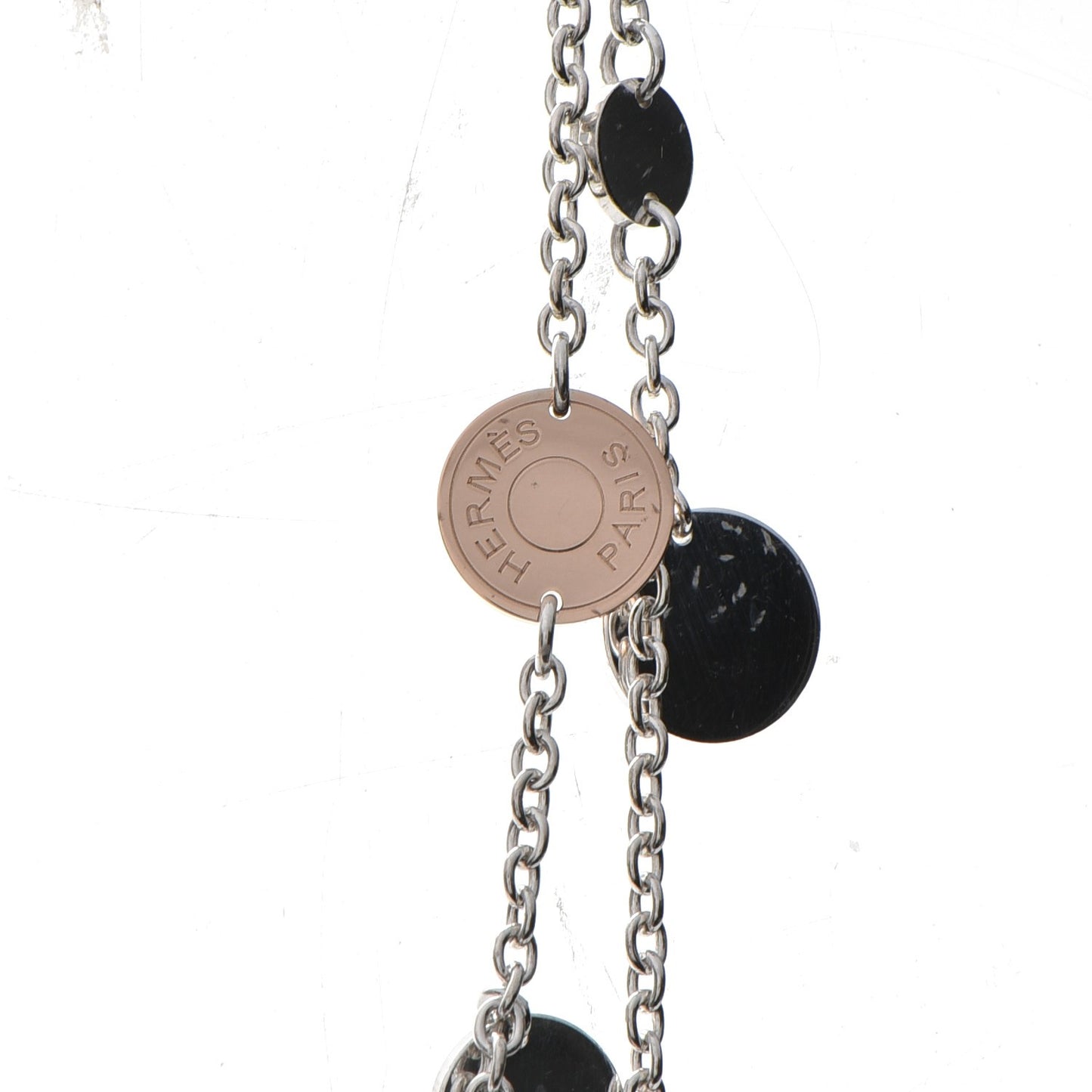 Sterling Silver 18K Rose Gold Confettis Long Necklace