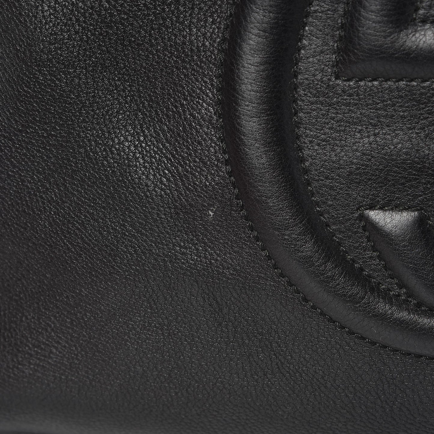 Pebbled Calfskin Medium Soho Chain Shoulder Bag Black