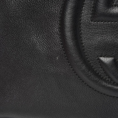 Gucci Pebbled Calfskin Medium Soho Chain Shoulder Bag Black 8 of 13