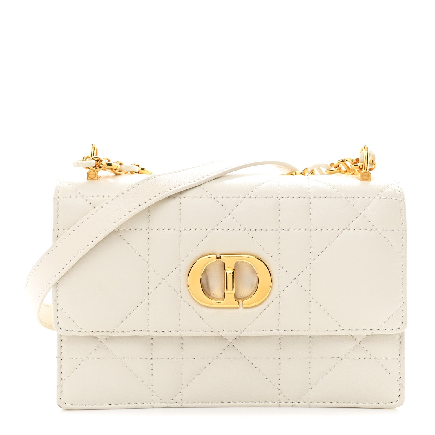 Christian Dior Lambskin Macrocannage Mini Miss Caro Bag Latte 1 of 14