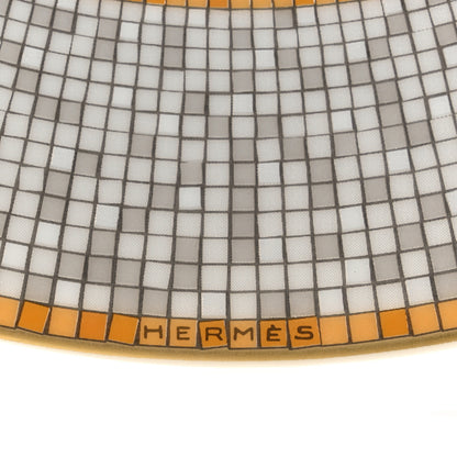 Hermes Porcelain Mosaique Au 24 Round Deep Platter Gold 6 of 9