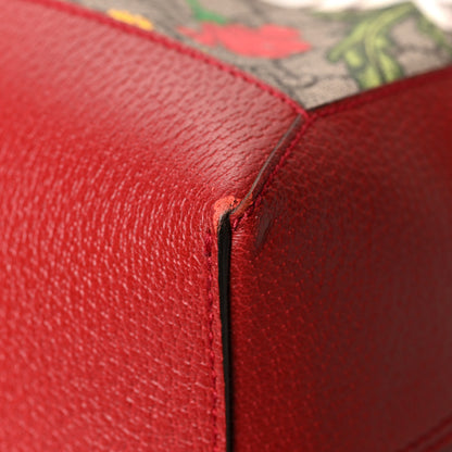 Gucci GG Supreme Monogram Flora Web Large Ophidia Tote Red 14 of 14