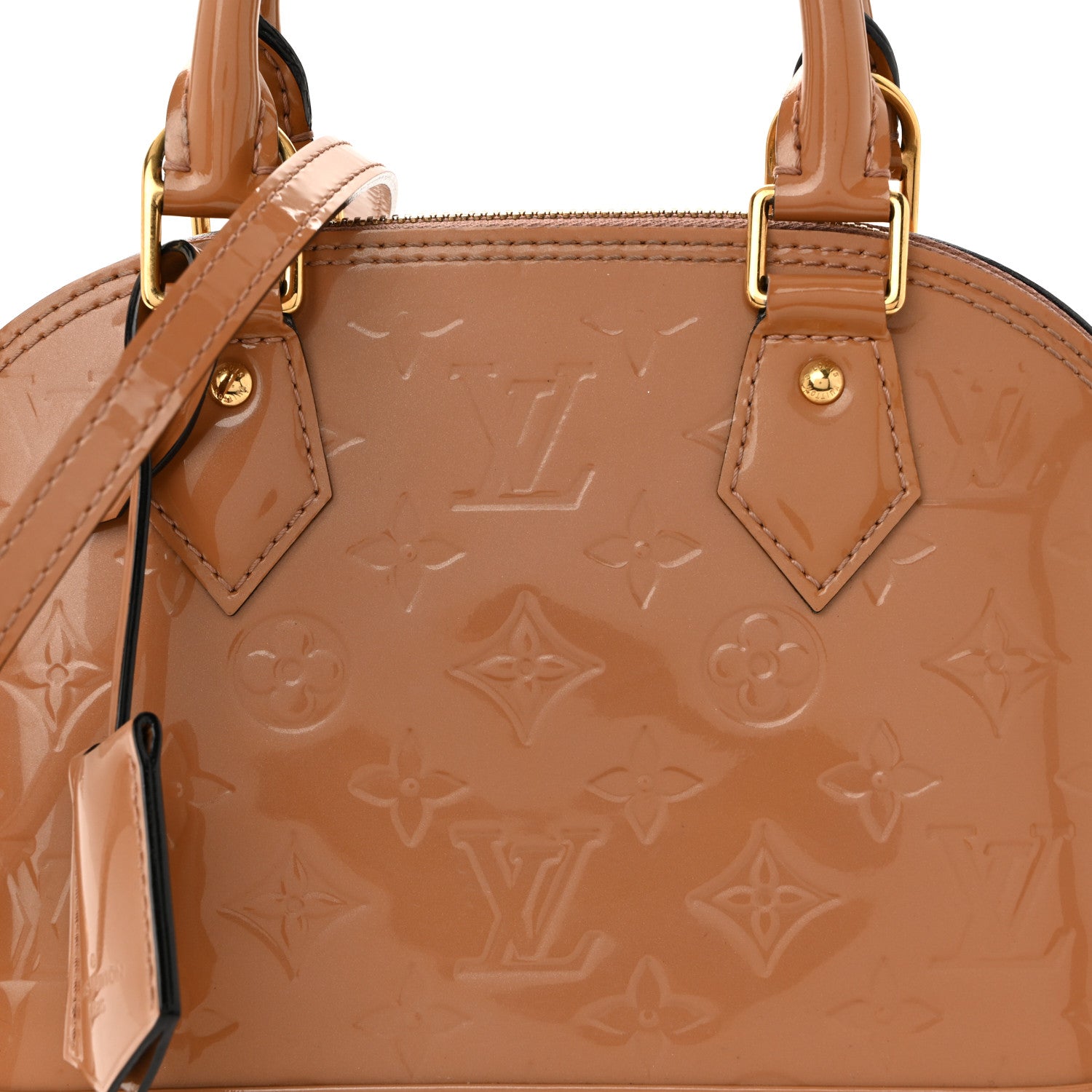 Louis Vuitton Vernis Alma BB Rose Velours 7 of 9