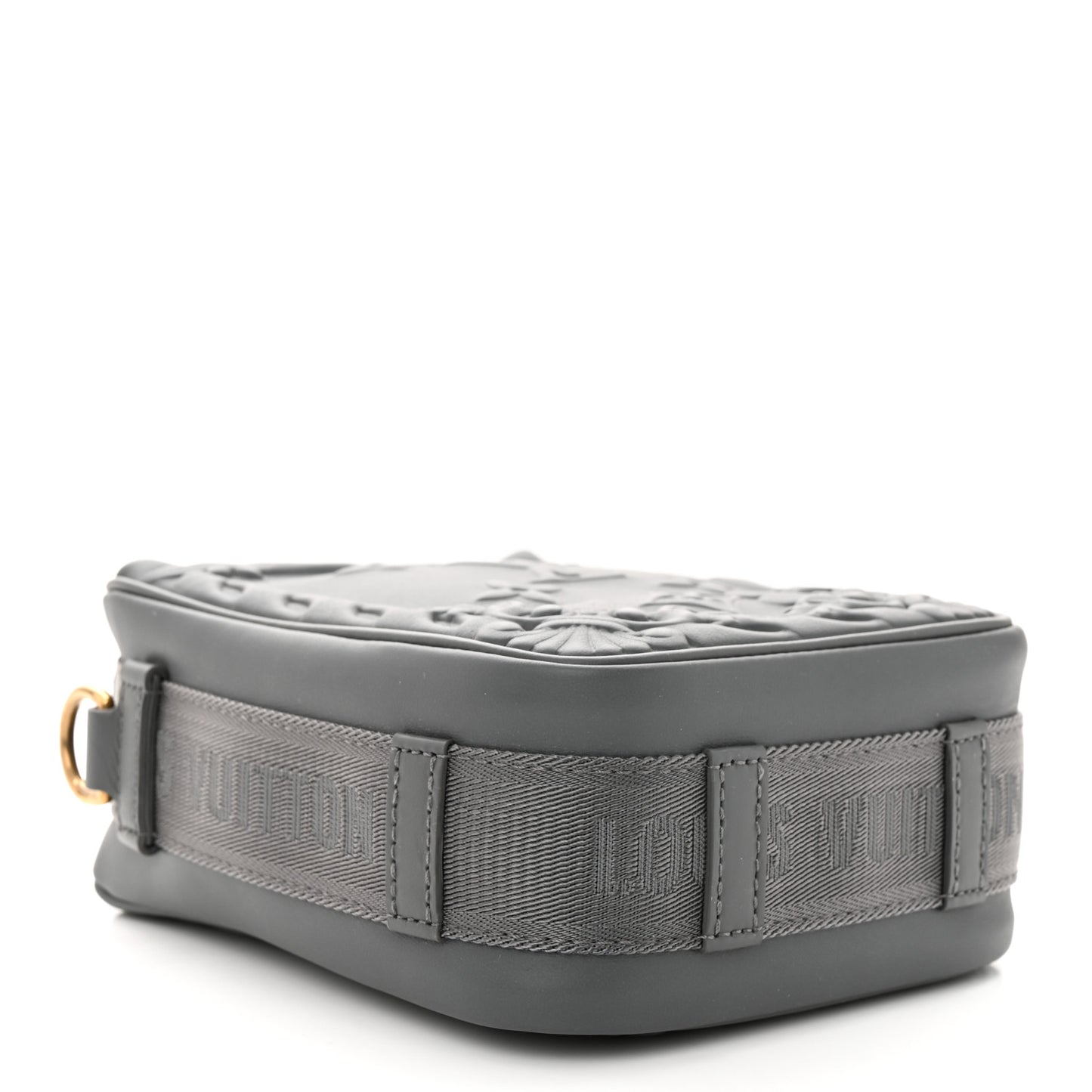 Calfskin Monogram Embossed Cruiser Messenger Dark Shadow Gray