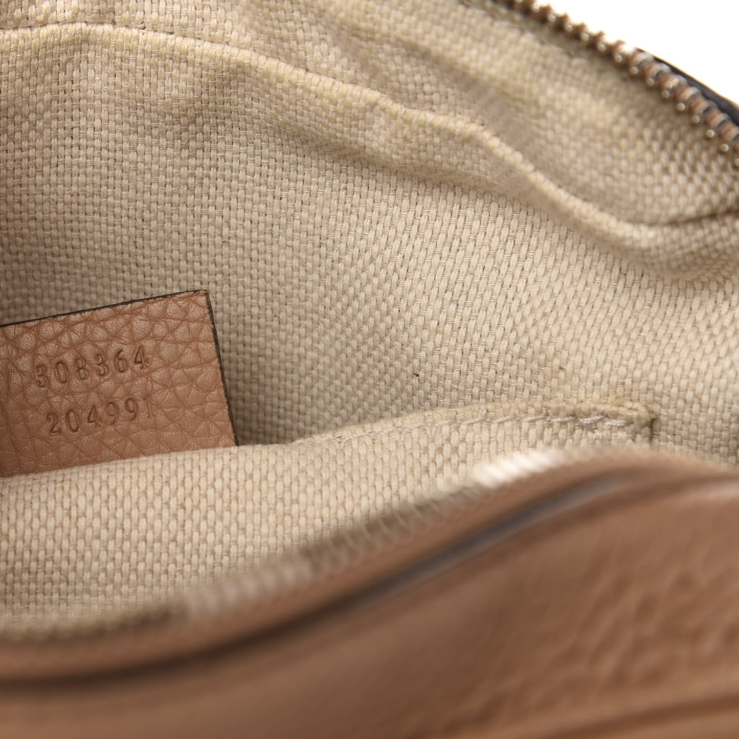 Pebbled Calfskin Small Soho Disco Bag Camelia