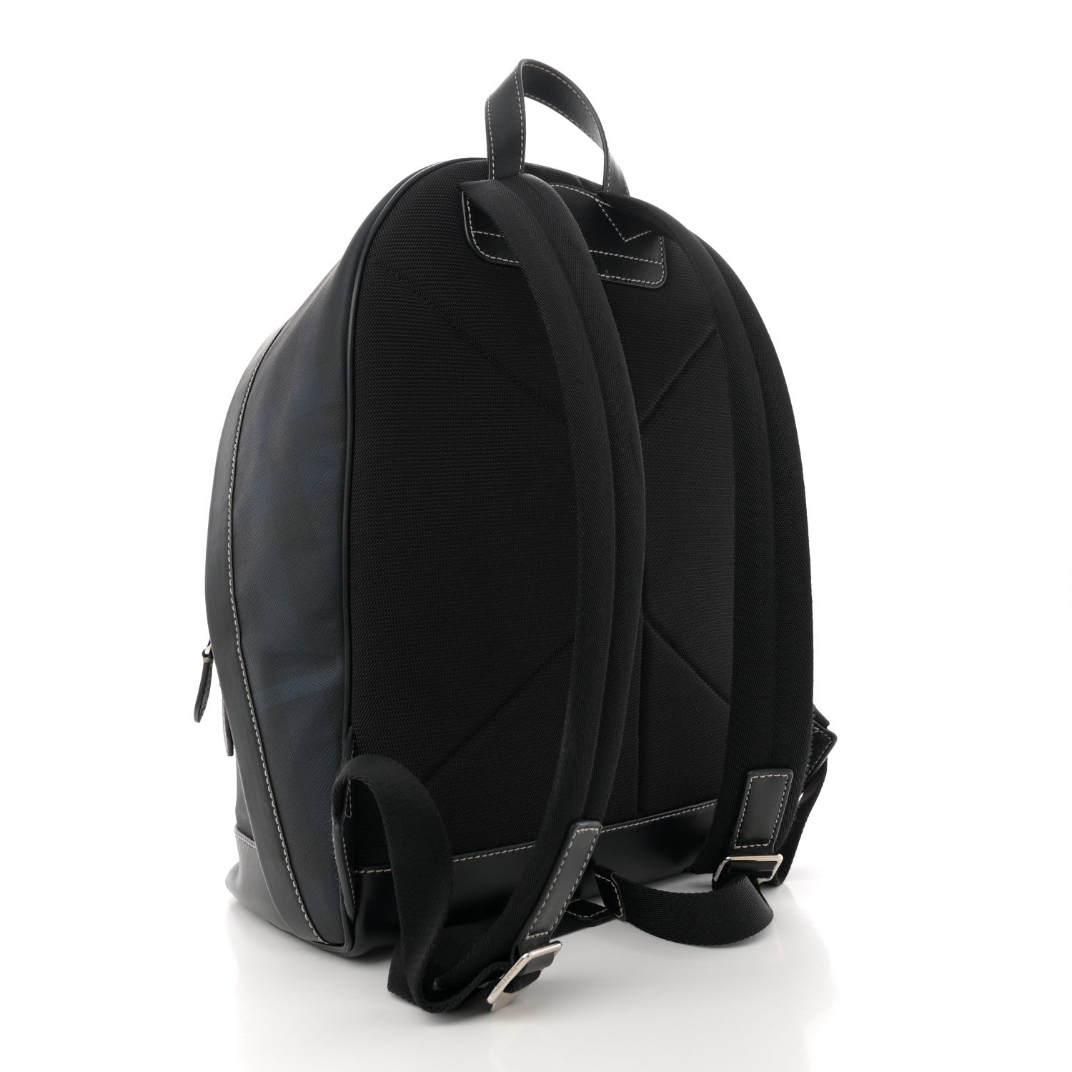 Burberry E-Canvas Check Jett Backpack Navy Blue 2 of 12