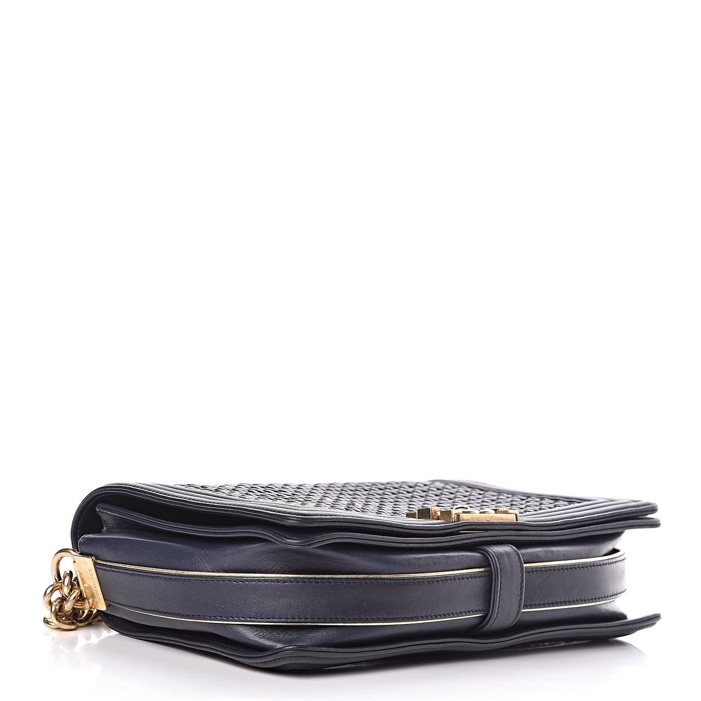 Braided Sheepskin New Medium Boy Flap Navy