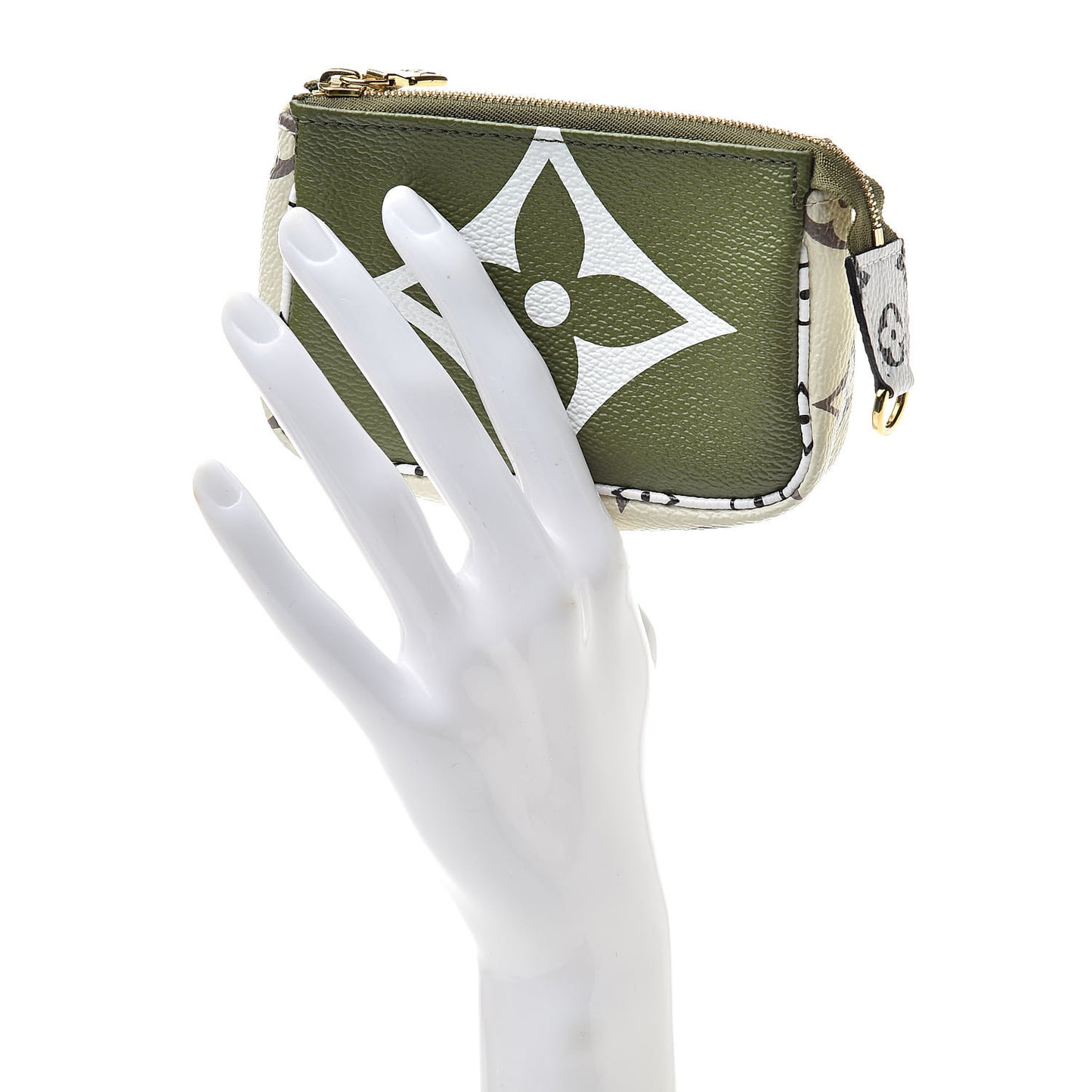Monogram Giant Micro Pochette Accessories Kaki White