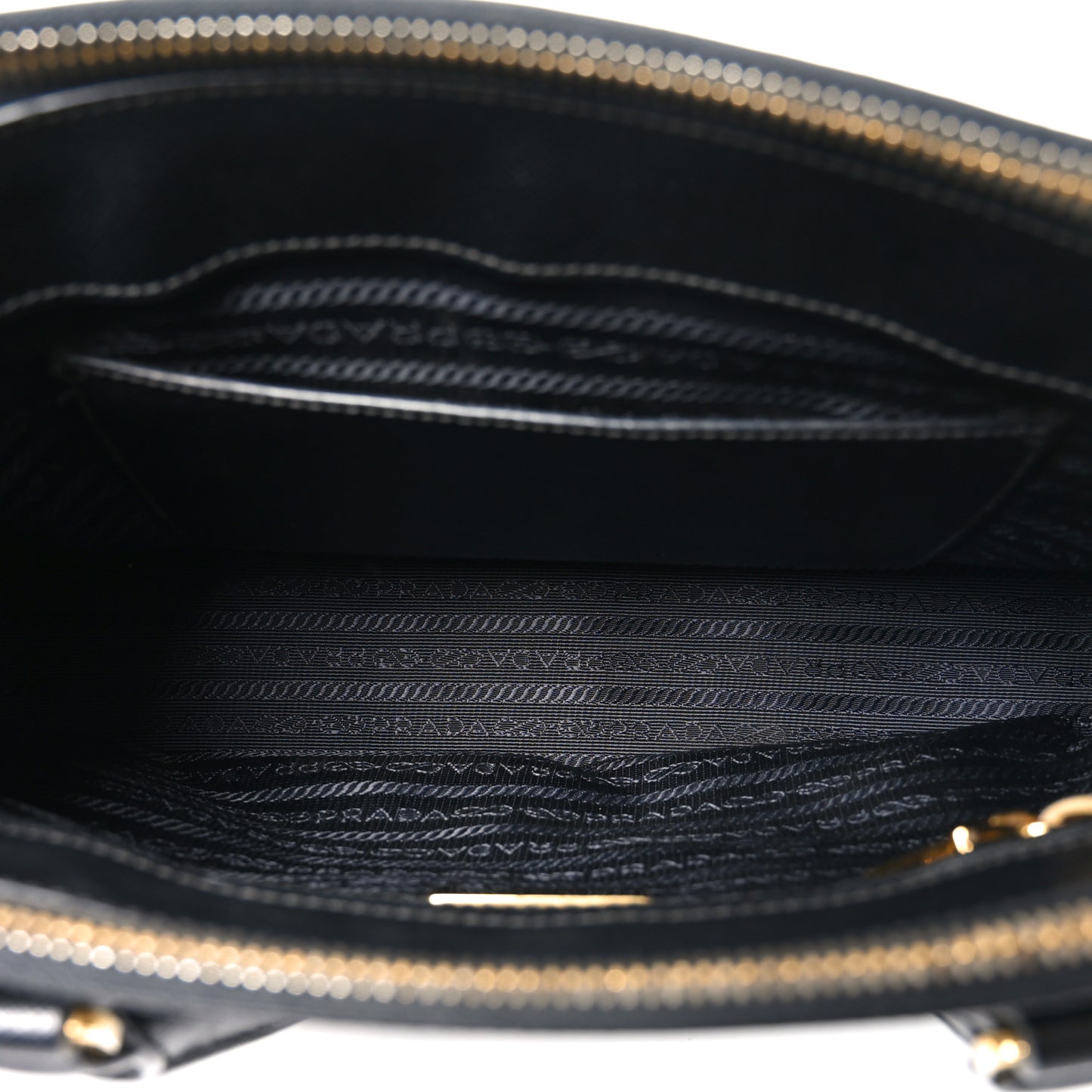 Saffiano Small Galleria Double Zip Tote Black