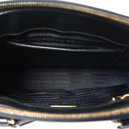 Prada Saffiano Small Galleria Double Zip Tote Black 5 of 10