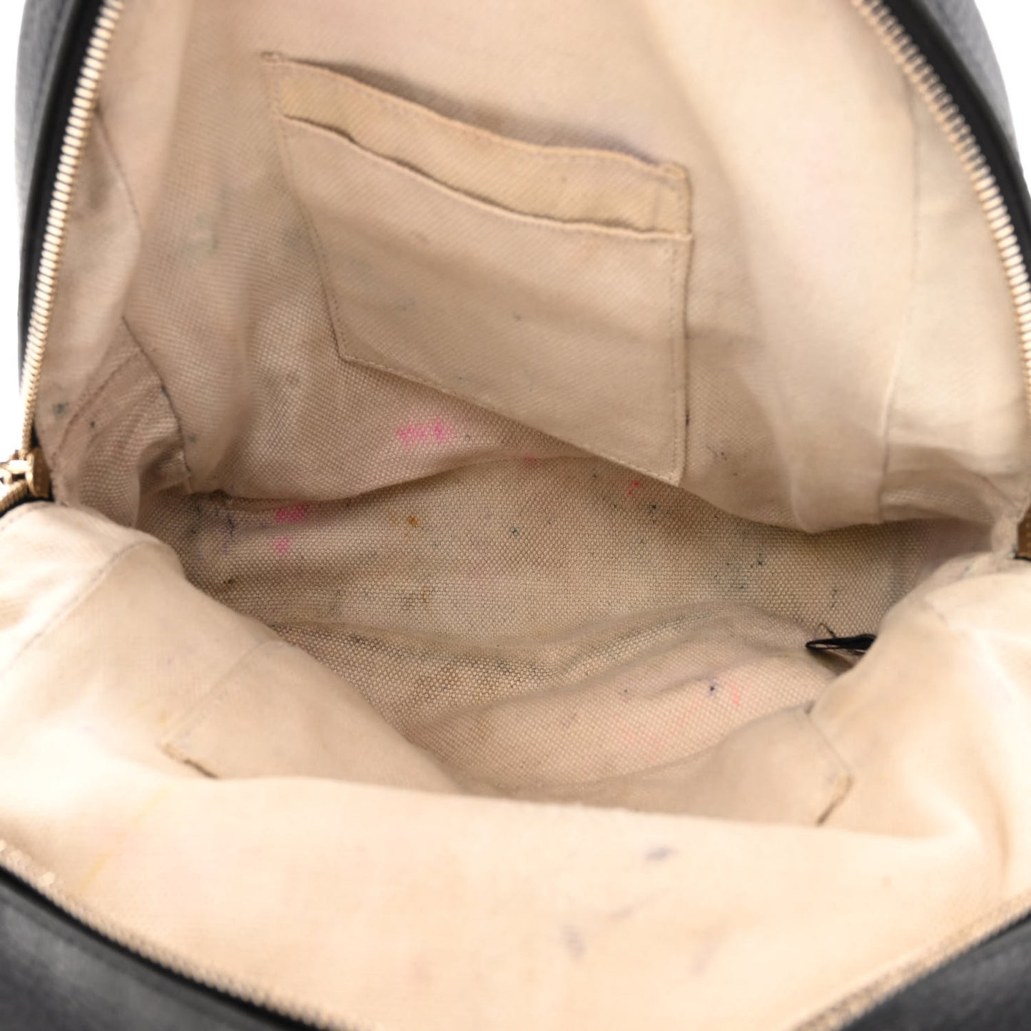 Pebbled Calfskin Soho Chain Backpack Black