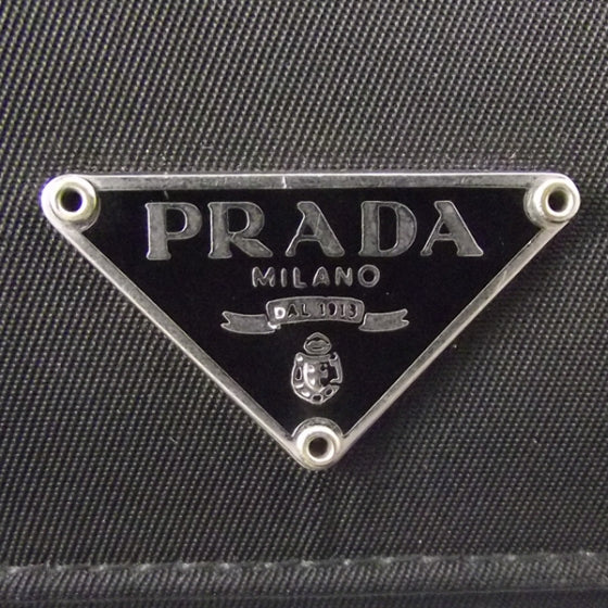 Prada Nylon Leather Tri-fold Wallet Black 8 of 8