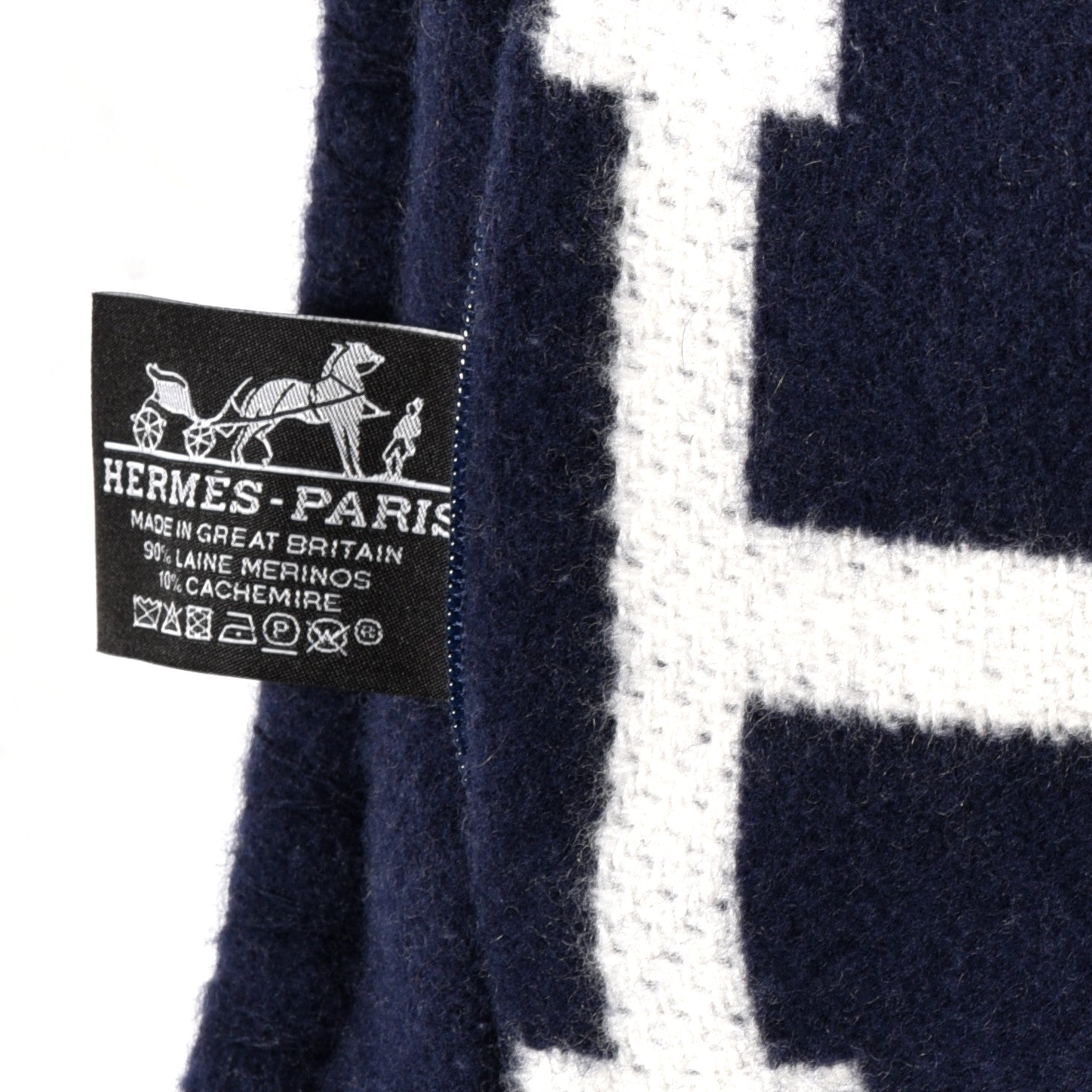 Hermes Wool Cashmere Avalon III Pillow PM Ecru Caban 3 of 3