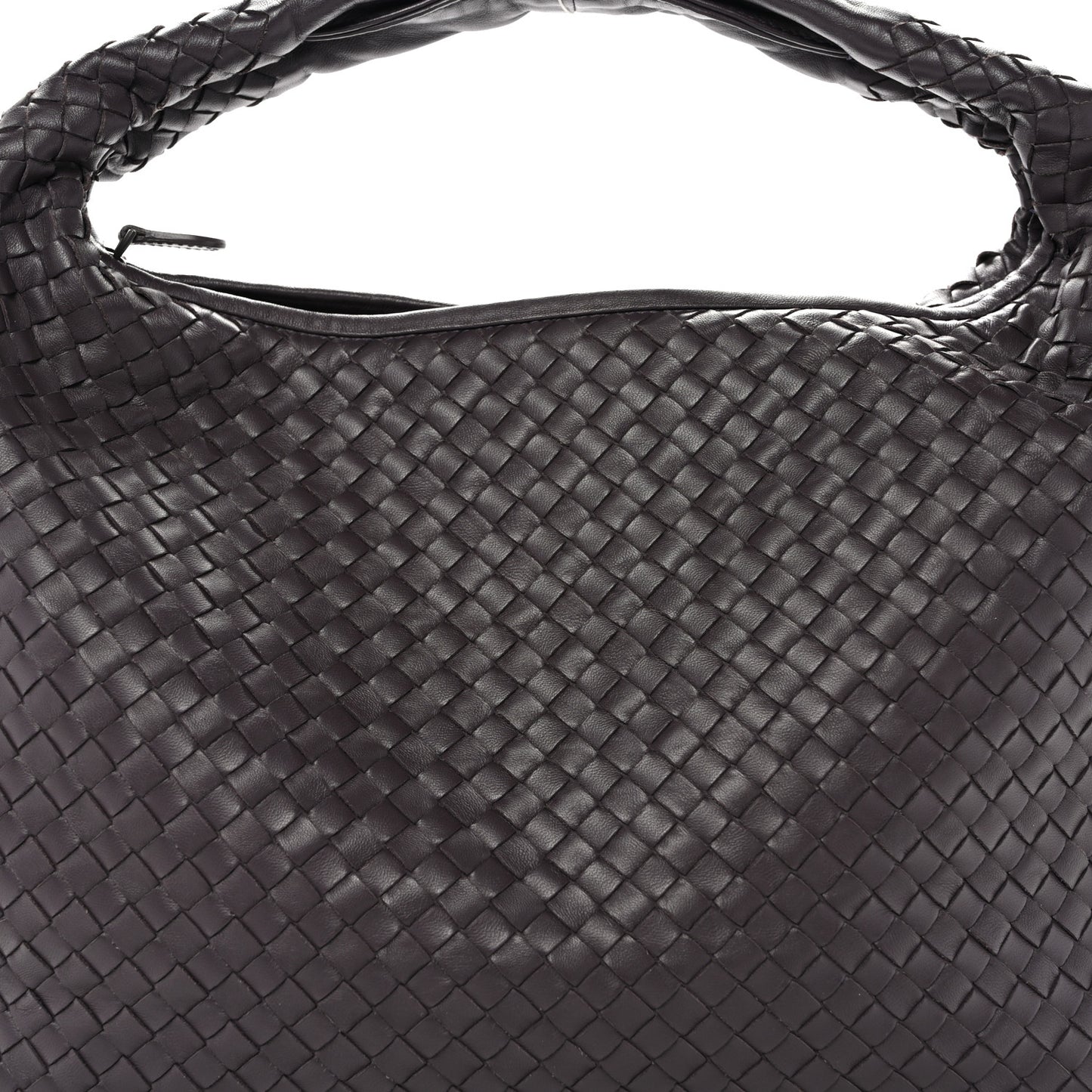 Nappa Intrecciato Large Veneta Hobo Ebano