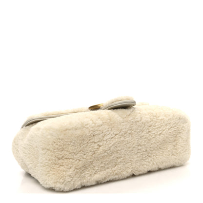 Gucci Merinos Wool Small GG Marmont Shoulder Bag Old White 4 of 10