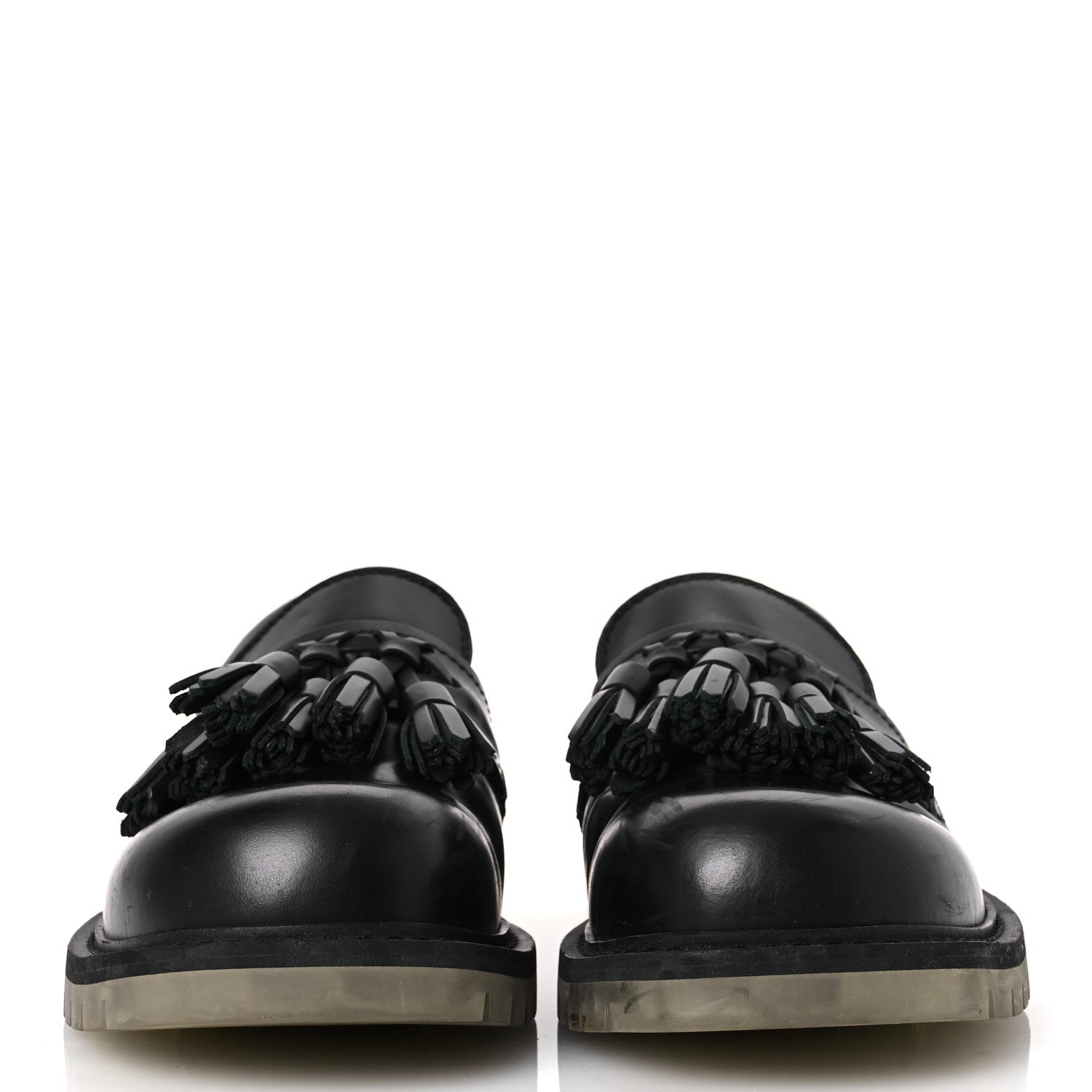 Bottega Veneta Calfskin Tassel Mens Loafers 43.5 Black 3 of 16