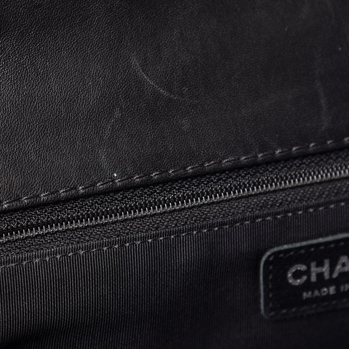 Lambskin Chevron Quilted Single Flap Black