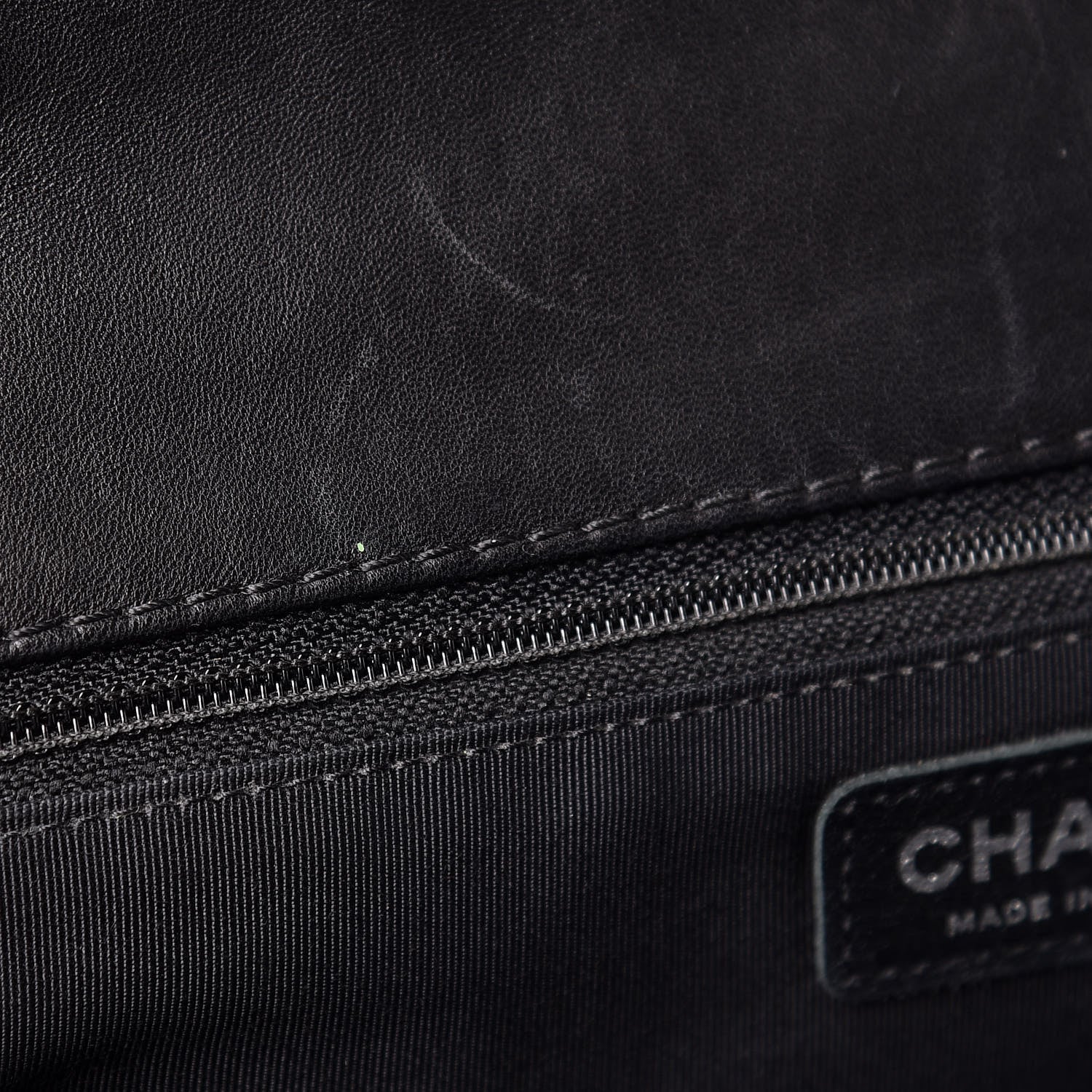 Chanel Lambskin Chevron Quilted Single Flap Black 10 of 13