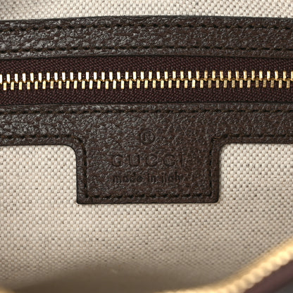 Gucci GG Supreme Monogram Textured Dollar Calfskin Web Studded Mini Ophidia Flap Shoulder Bag Beige Ebony New Acero 6 of 8