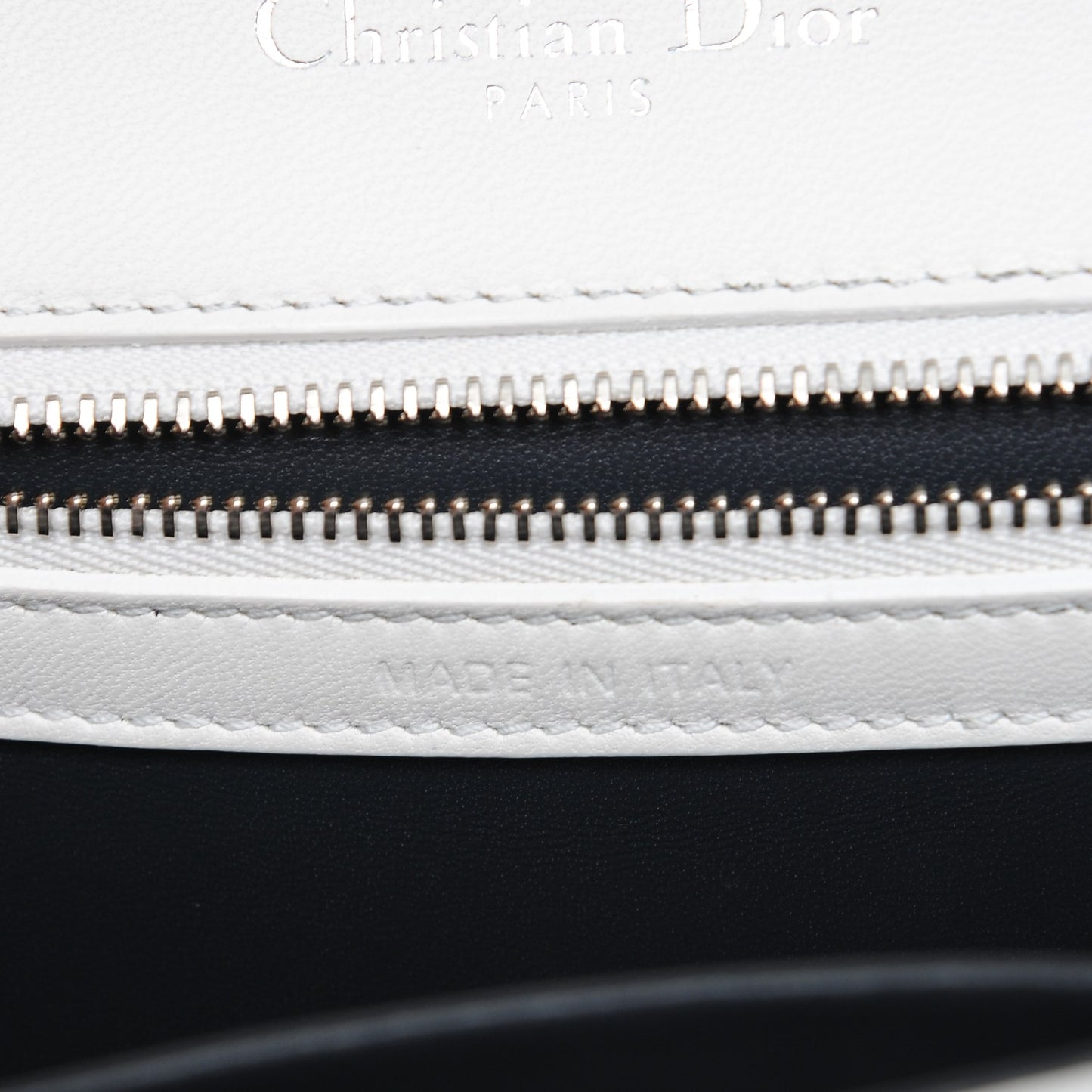 Patent Micro-Cannage Small Diorama Flap Bag White