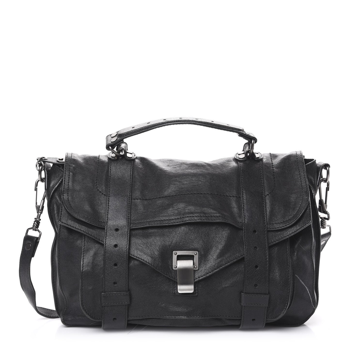 Lambskin Medium PS1 Satchel Black