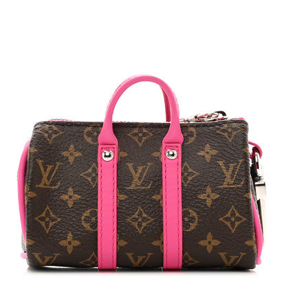 Louis Vuitton Monogram LV Colormania Mini Keepall Pouch Bag Charm Pink 1 of 7