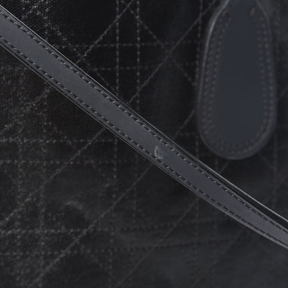 Christian Dior Coated Canvas Cannage Panarea Shopping Tote Black 12 of 13