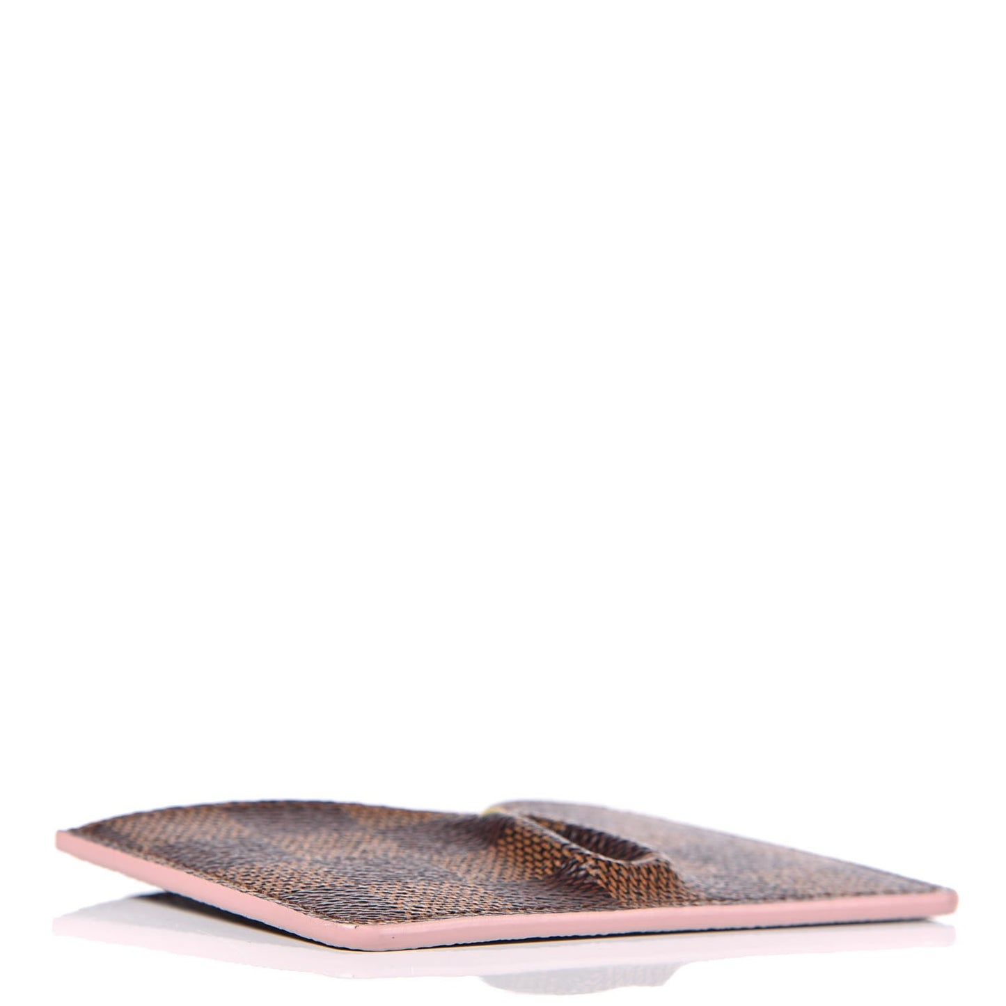Damier Ebene Caissa Card Holder Rose Ballerine