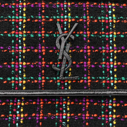 Saint Laurent Tweed Calfskin Matelasse Monogram Medium Niki Chain Satchel Multicolor 7 of 9