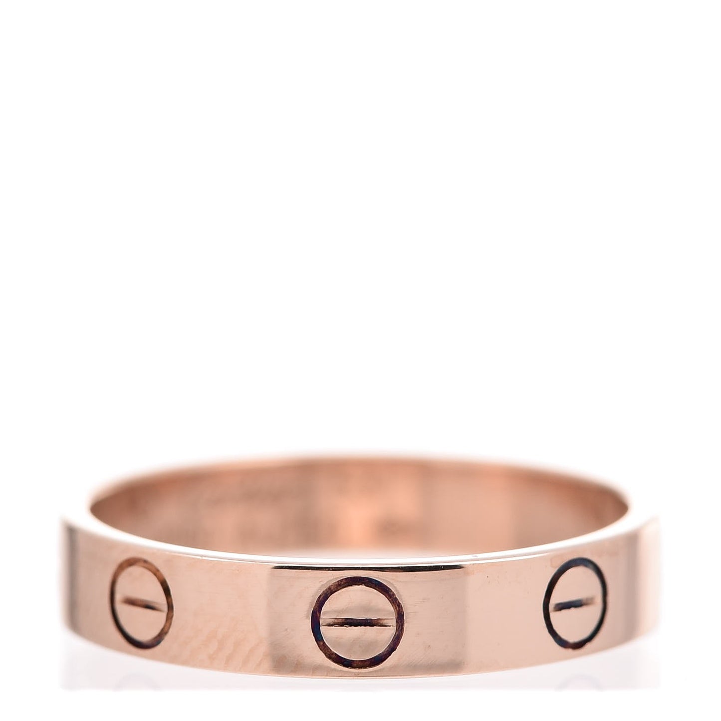 18K Pink Gold 3.5mm LOVE Wedding Band Ring 53 6.25