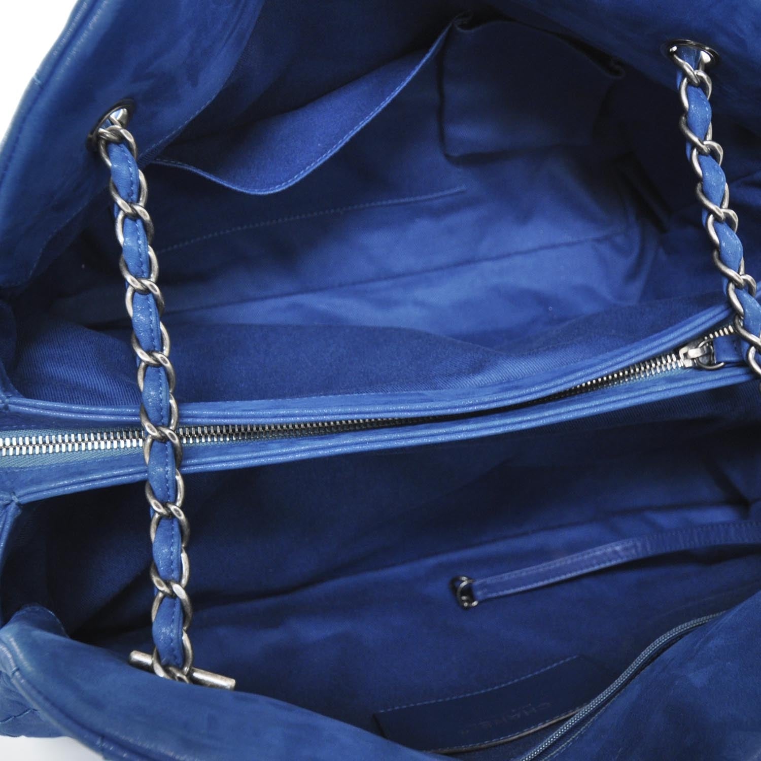 Chanel Calfskin Large Just Mademoiselle Blue 4 of 21