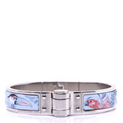 Hermes Enamel Printed Narrow Equateur Hinged Bracelet S 5 of 12