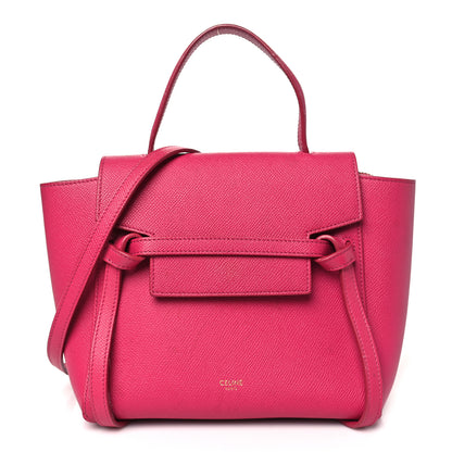 Celine Grained Calfskin Nano Belt Bag Raspberry 1 of 14