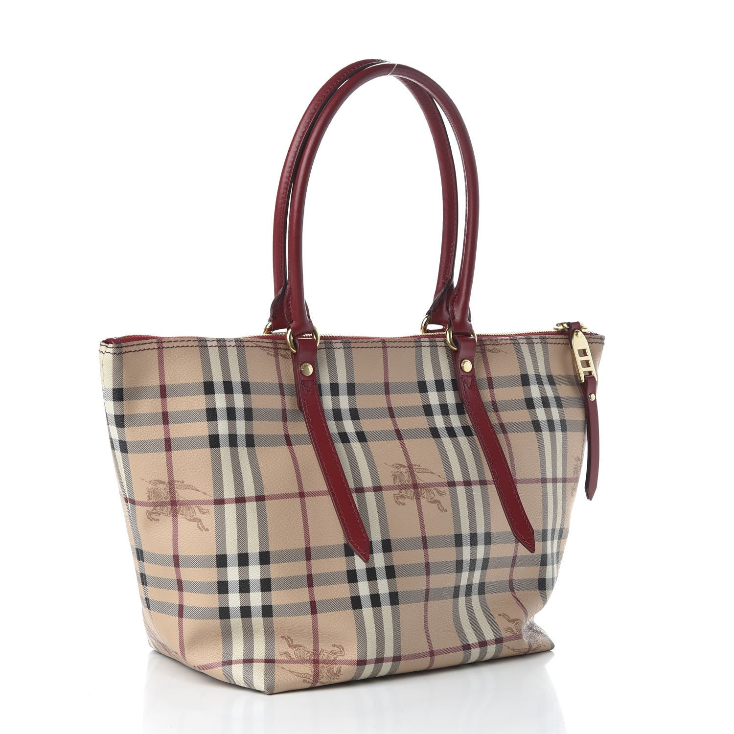 Burberry Haymarket Check Small Salisbury Tote Military Red 3 of 10