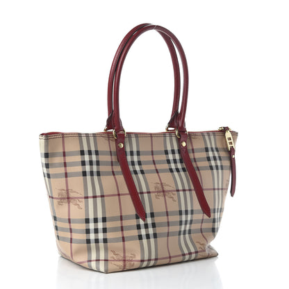 Burberry Haymarket Check Small Salisbury Tote Military Red 3 of 10
