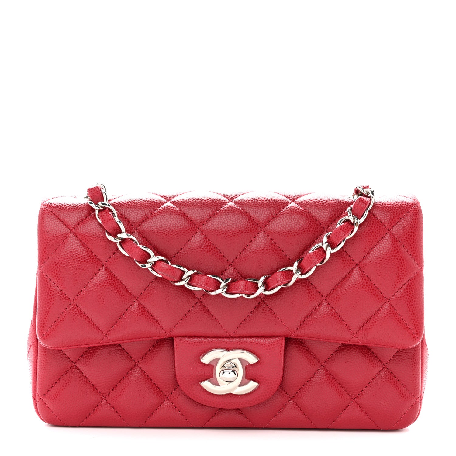 Chanel Caviar Quilted Mini Rectangular Flap Pink 1 of 12