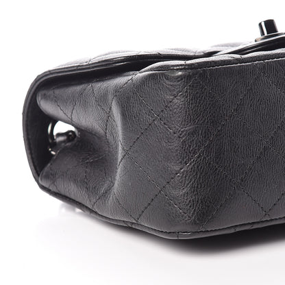 Chanel Crumpled Calfskin Quilted Mini Square Flap So Black 5 of 11