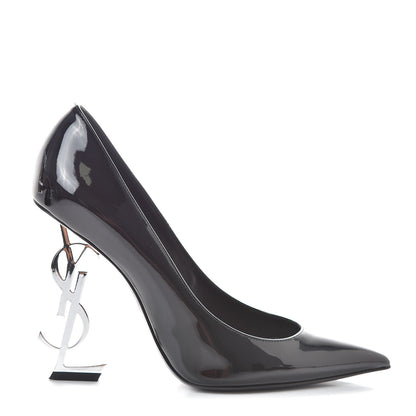 Saint Laurent Patent Opyum 100 Pumps 37 Black Silver 2 of 9
