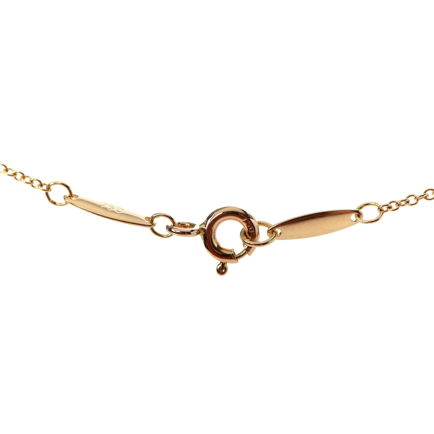 Tiffany 18K Yellow Gold Diamond .14ct Elsa Peretti Diamonds by the Yard Pendant Necklace 4 of 5