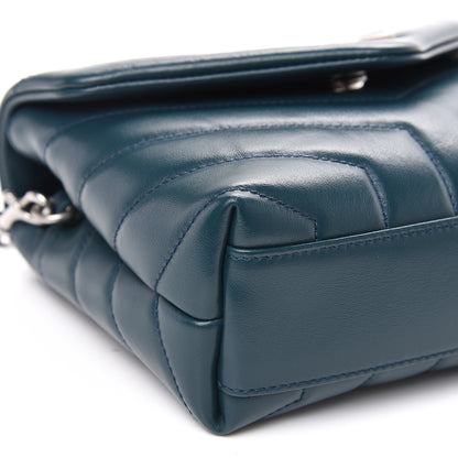 Saint Laurent Calfskin Y Quilted Monogram Toy Loulou Satchel Dark Green 7 of 10