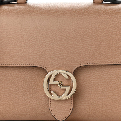 Gucci Dollar Calfskin Interlocking G Top Handle Shoulder Bag Camelia 8 of 11