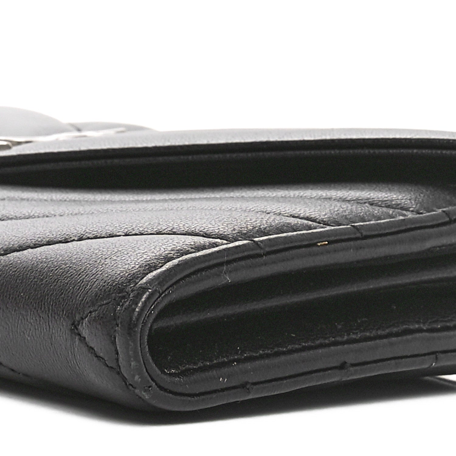 Saint Laurent Lambskin Y Quilted Monogram Large Loulou Flap Wallet Black 10 of 10