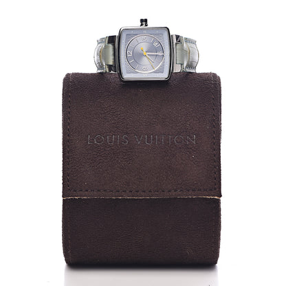 Louis Vuitton Stainless Steel Alligator 30mm Speedy Quartz Watch Blue 10 of 10