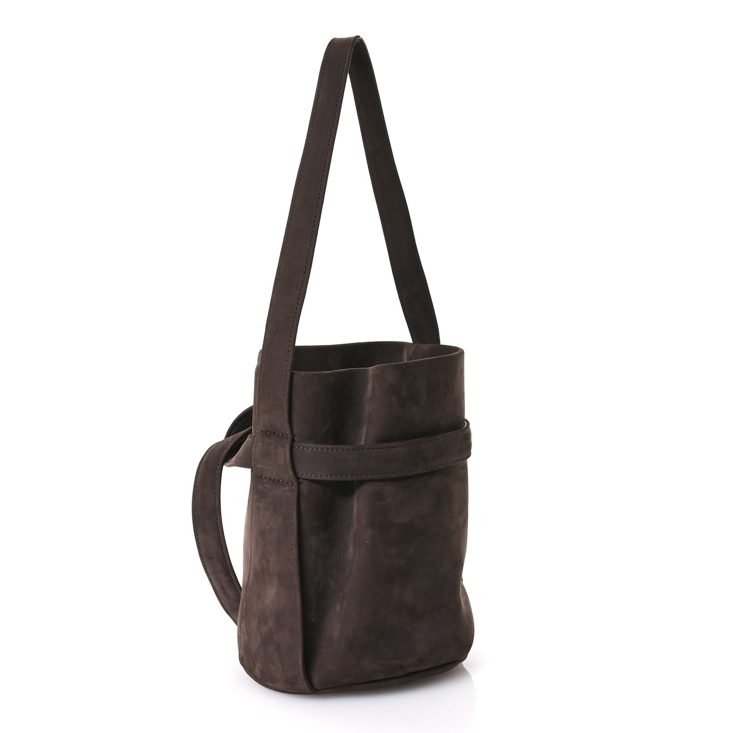 Nubuck Mini Leo Bucket Bag Umber