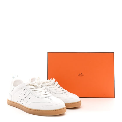 Hermes Sport Goatskin Calfskin Match Sneakers 38.5 White 10 of 10