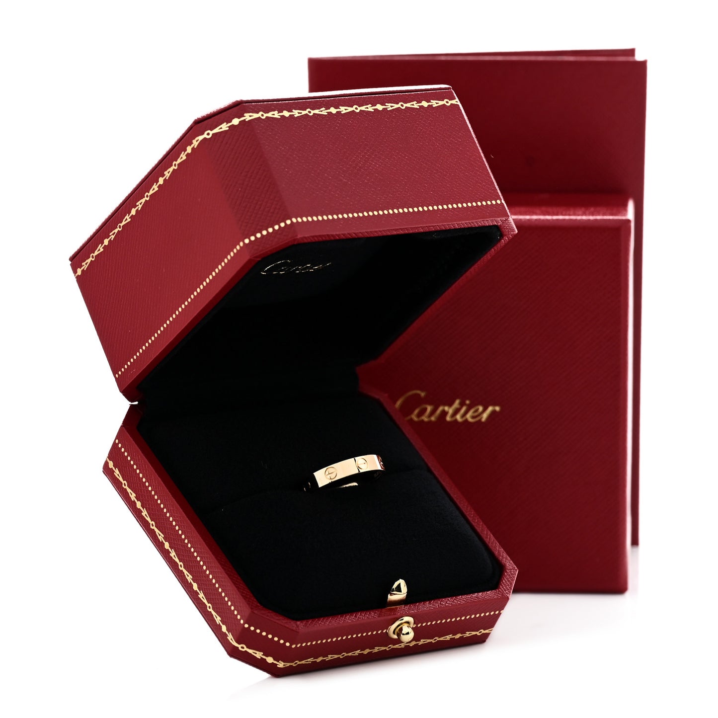 18K Yellow Gold 3.5mm LOVE Wedding Band Ring 53 6.5