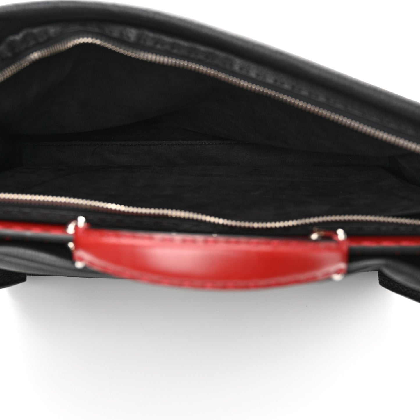 Cuoio Romano Selleria Vitello Zeus Large Mens Peekaboo Iconic Essential Satchel Black Rosso