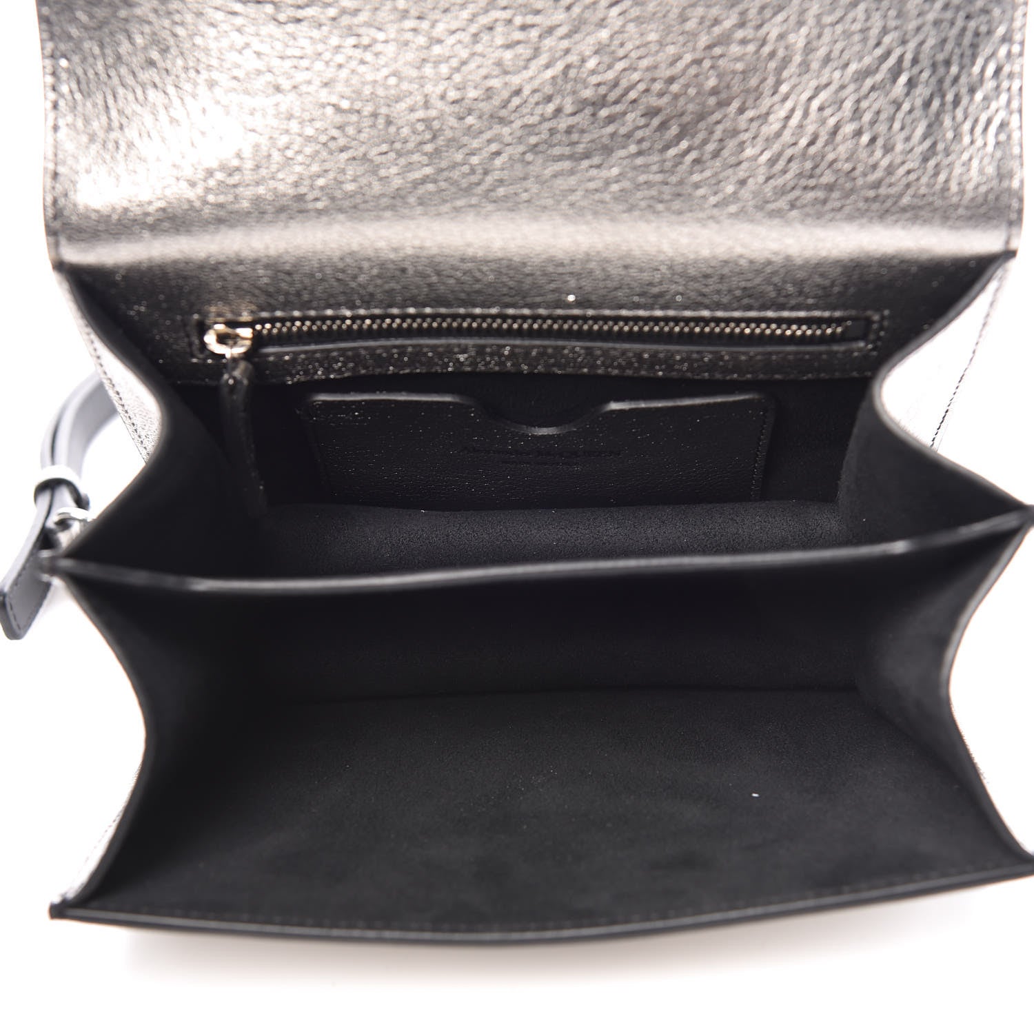 Alexander McQueen Metallic Goatskin Jeweled Knuckle Satchel Silver 7 of 9