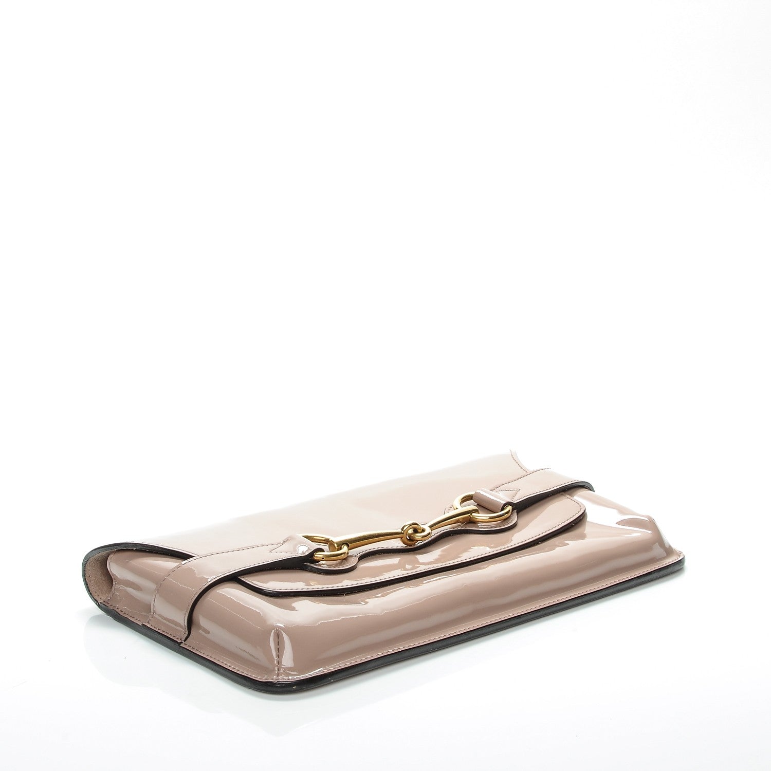 Gucci Patent Large Bright Bit Clutch Dark Cipria 4 of 7